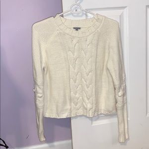 Cropped White Sweater